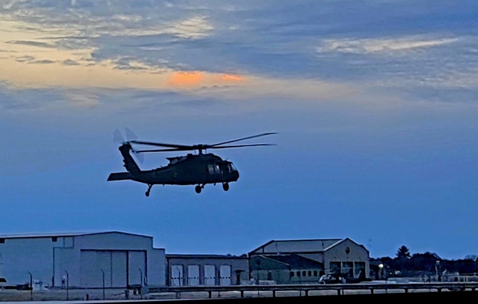 Black Hawk training operations at Sparta-Fort McCoy Airport at Fort McCoy