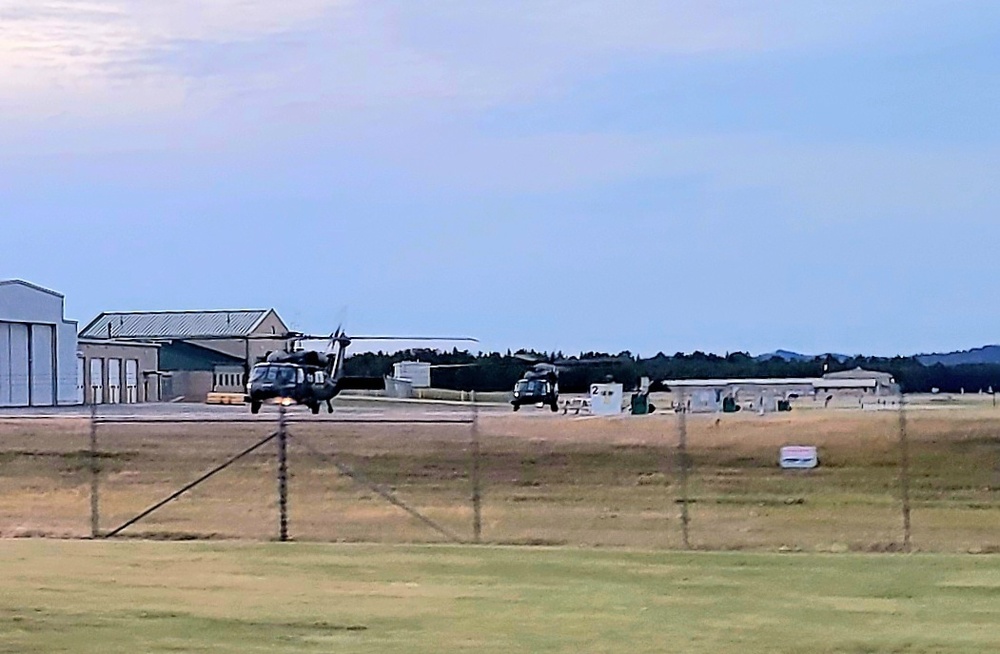 Black Hawk training operations at Sparta-Fort McCoy Airport at Fort McCoy