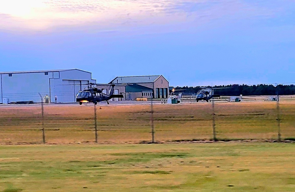 Black Hawk training operations at Sparta-Fort McCoy Airport at Fort McCoy