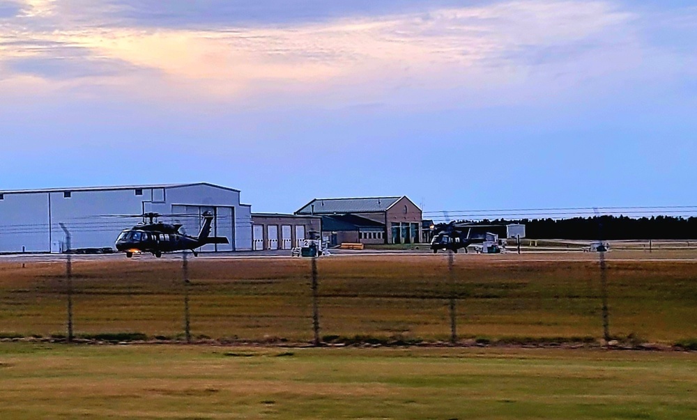 Black Hawk training operations at Sparta-Fort McCoy Airport at Fort McCoy