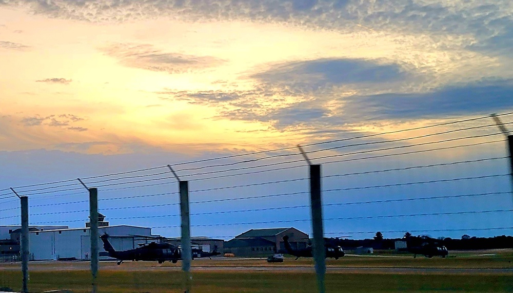 Black Hawk training operations at Sparta-Fort McCoy Airport at Fort McCoy