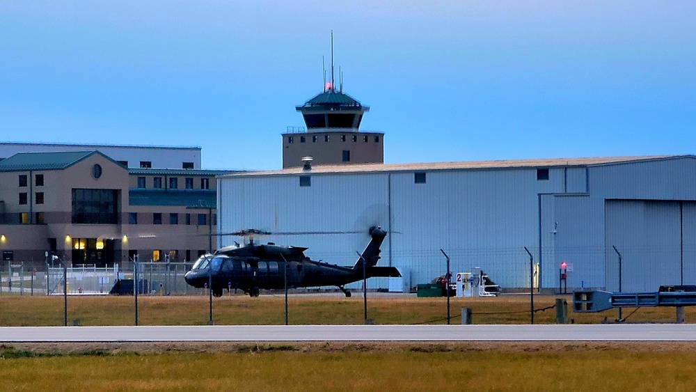 Black Hawk training operations at Sparta-Fort McCoy Airport at Fort McCoy