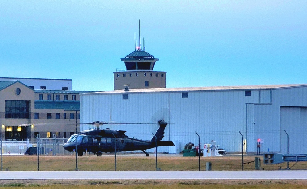 Black Hawk training operations at Sparta-Fort McCoy Airport at Fort McCoy