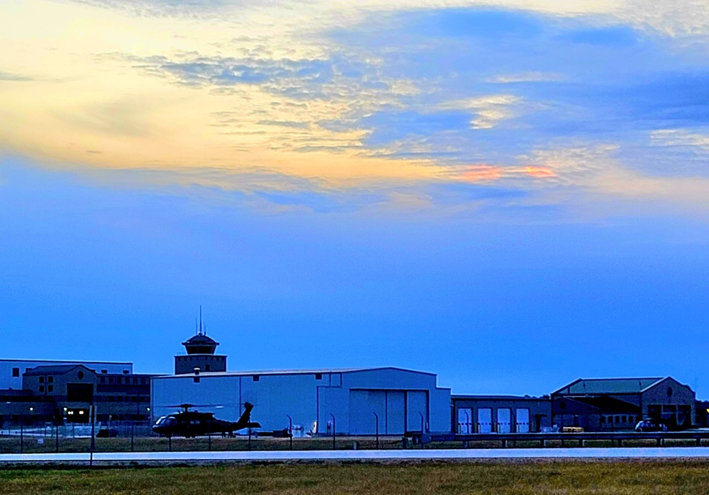 Black Hawk training operations at Sparta-Fort McCoy Airport at Fort McCoy