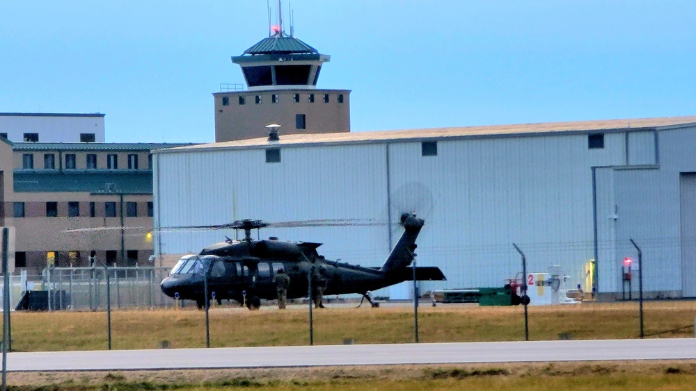 Black Hawk training operations at Sparta-Fort McCoy Airport at Fort McCoy