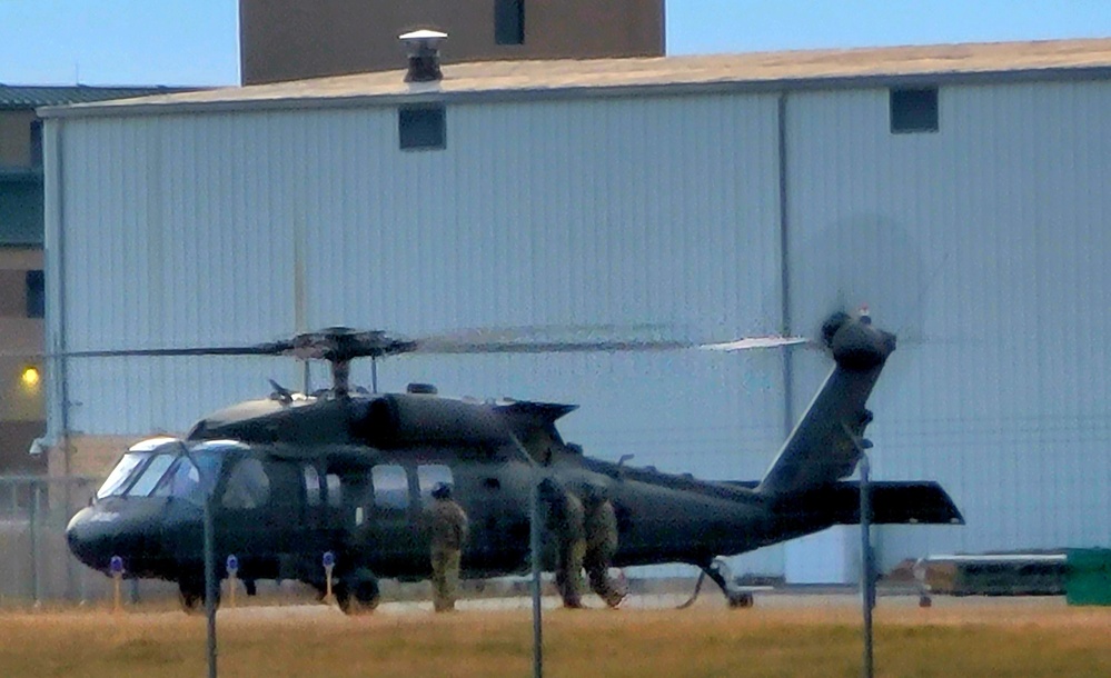 Black Hawk training operations at Sparta-Fort McCoy Airport at Fort McCoy