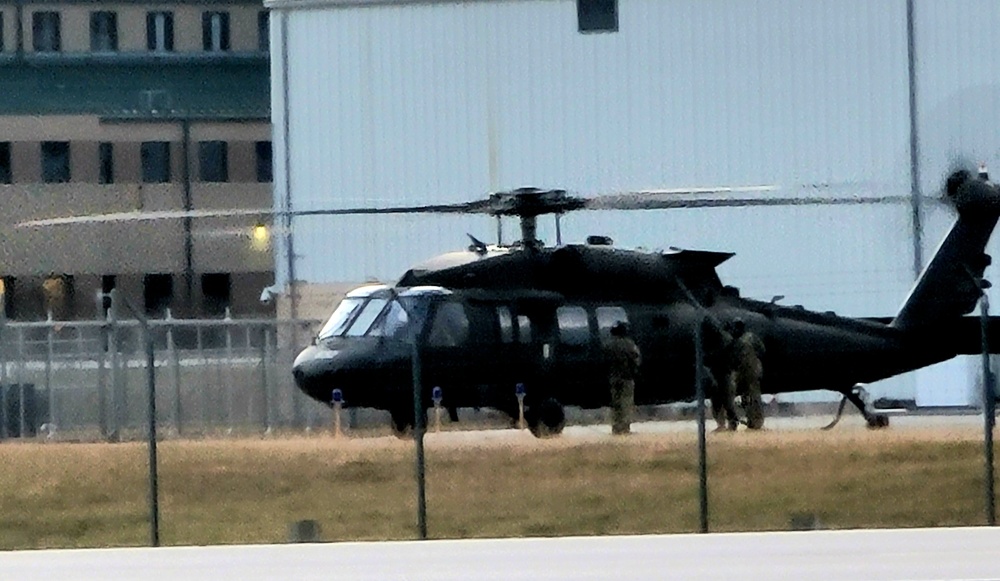 Black Hawk training operations at Sparta-Fort McCoy Airport at Fort McCoy