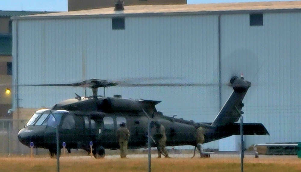 Black Hawk training operations at Sparta-Fort McCoy Airport at Fort McCoy