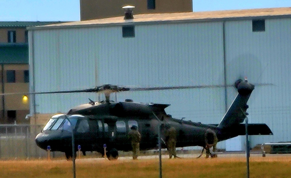 Black Hawk training operations at Sparta-Fort McCoy Airport at Fort McCoy