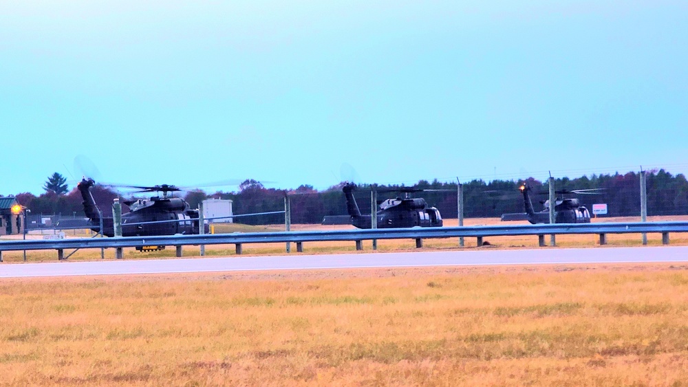 Black Hawk training operations at Sparta-Fort McCoy Airport at Fort McCoy