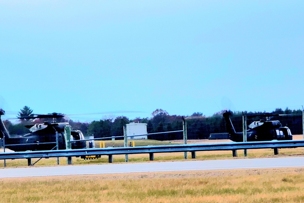 Black Hawk training operations at Sparta-Fort McCoy Airport at Fort McCoy