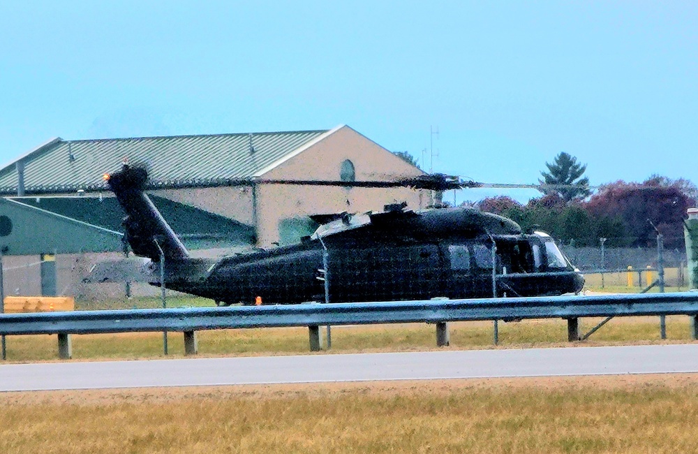 Black Hawk training operations at Sparta-Fort McCoy Airport at Fort McCoy