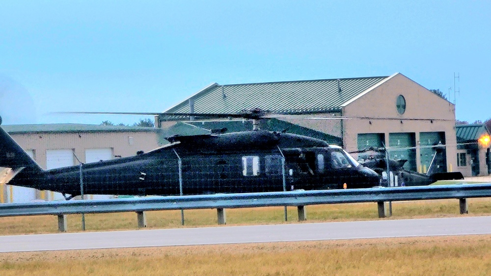 Black Hawk training operations at Sparta-Fort McCoy Airport at Fort McCoy