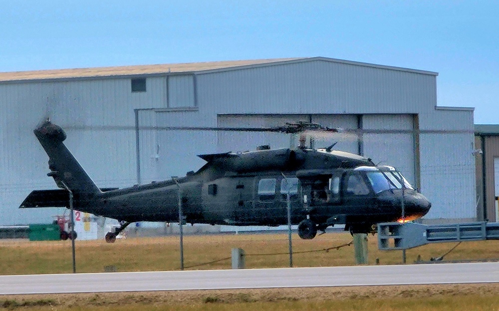 Black Hawk training operations at Sparta-Fort McCoy Airport at Fort McCoy