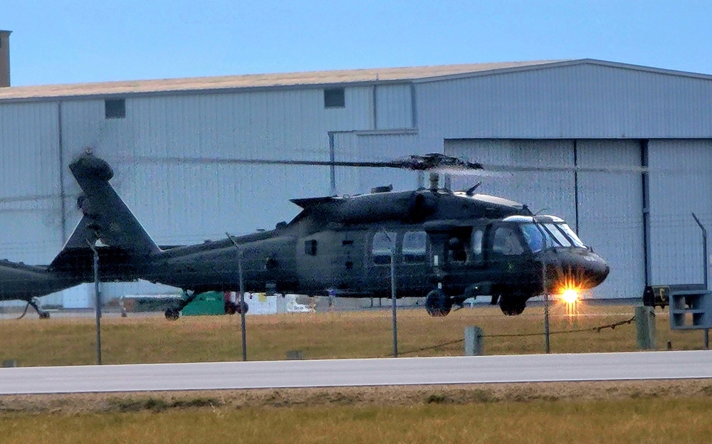 Black Hawk training operations at Sparta-Fort McCoy Airport at Fort McCoy