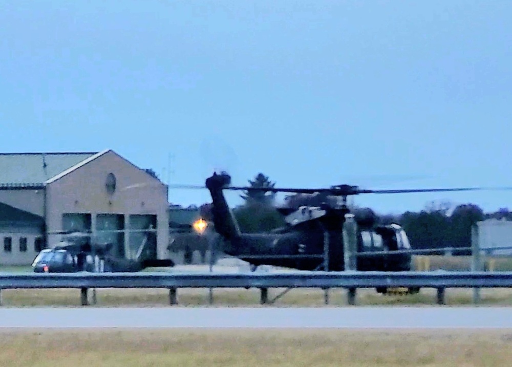 Black Hawk training operations at Sparta-Fort McCoy Airport at Fort McCoy