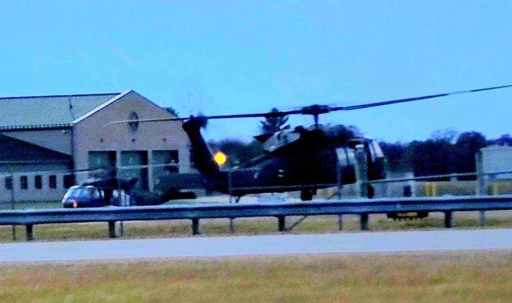 Black Hawk training operations at Sparta-Fort McCoy Airport at Fort McCoy