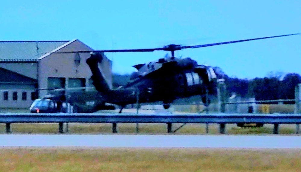 Black Hawk training operations at Sparta-Fort McCoy Airport at Fort McCoy