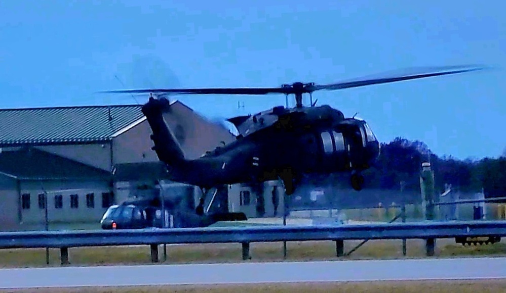 Black Hawk training operations at Sparta-Fort McCoy Airport at Fort McCoy