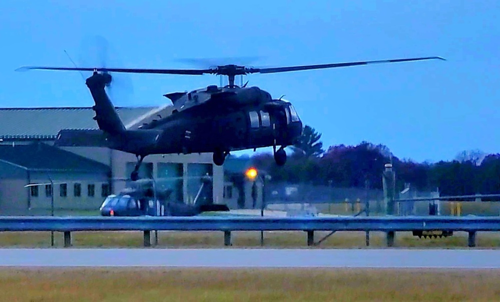 Black Hawk training operations at Sparta-Fort McCoy Airport at Fort McCoy