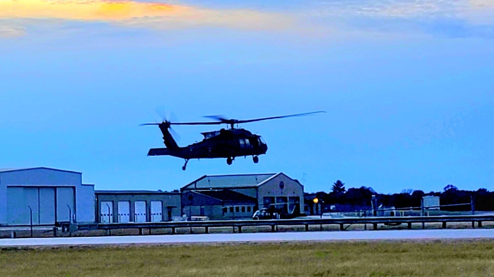 Black Hawk training operations at Sparta-Fort McCoy Airport at Fort McCoy