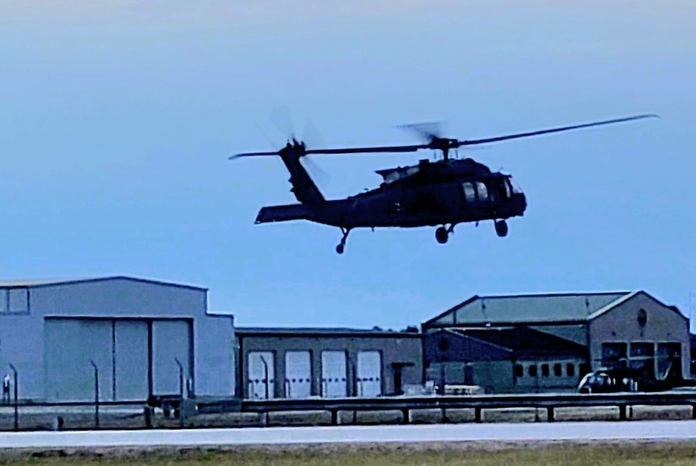 Black Hawk training operations at Sparta-Fort McCoy Airport at Fort McCoy