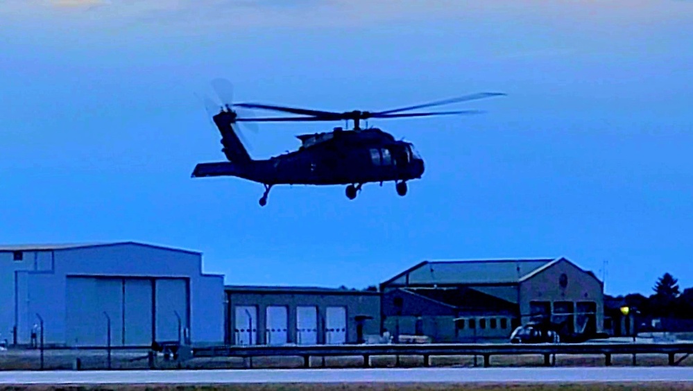 Black Hawk training operations at Sparta-Fort McCoy Airport at Fort McCoy