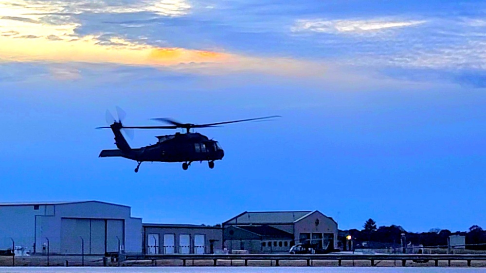 Black Hawk training operations at Sparta-Fort McCoy Airport at Fort McCoy