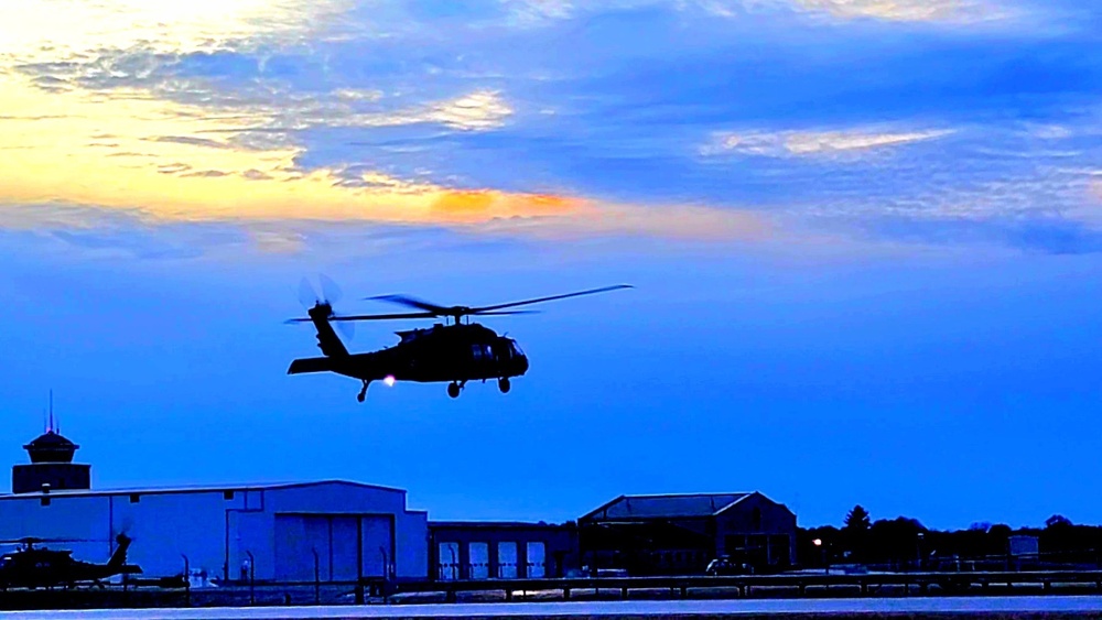 Black Hawk training operations at Sparta-Fort McCoy Airport at Fort McCoy