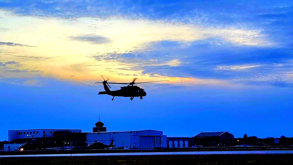 Black Hawk training operations at Sparta-Fort McCoy Airport at Fort McCoy