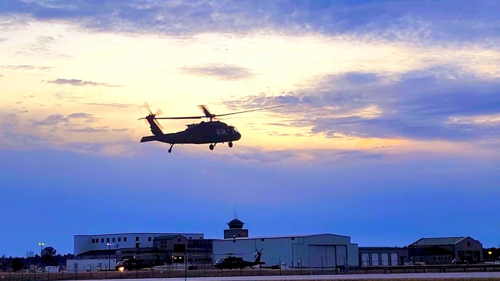 Black Hawk training operations at Sparta-Fort McCoy Airport at Fort McCoy