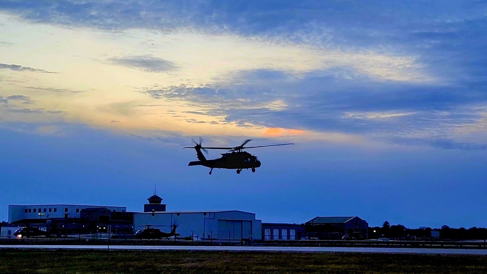 Black Hawk training operations at Sparta-Fort McCoy Airport at Fort McCoy