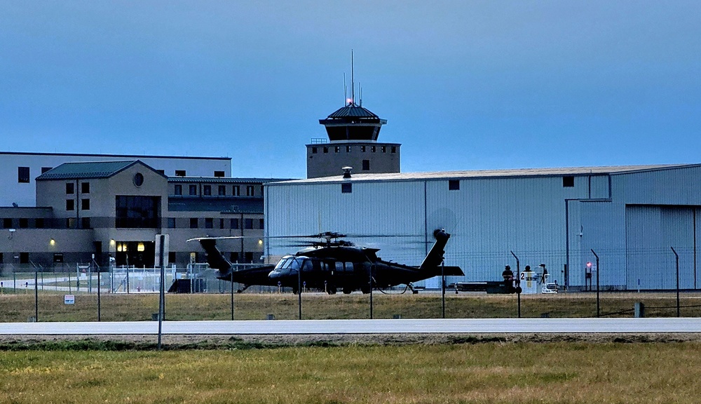 Black Hawk training operations at Sparta-Fort McCoy Airport at Fort McCoy