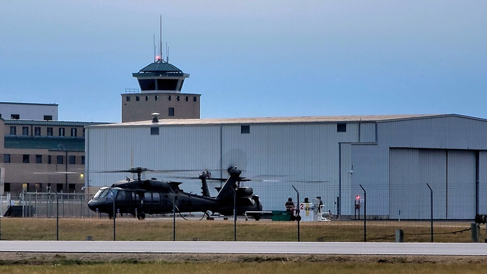 Black Hawk training operations at Sparta-Fort McCoy Airport at Fort McCoy