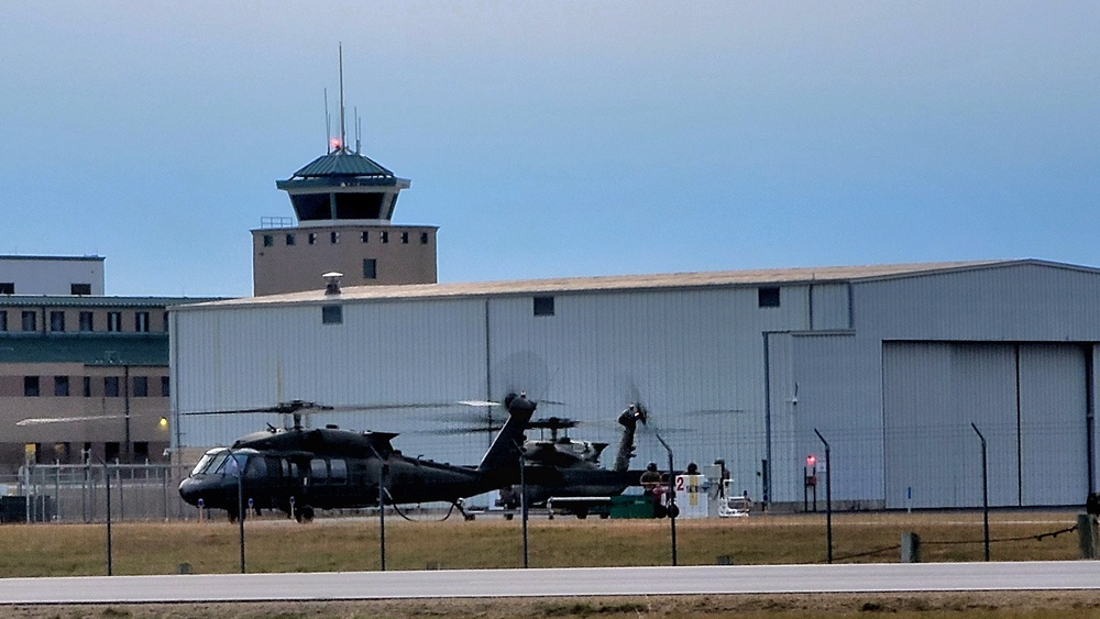 Black Hawk training operations at Sparta-Fort McCoy Airport at Fort McCoy