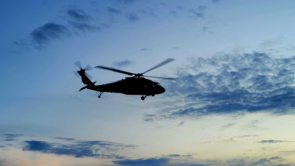 Black Hawk training operations at Sparta-Fort McCoy Airport at Fort McCoy