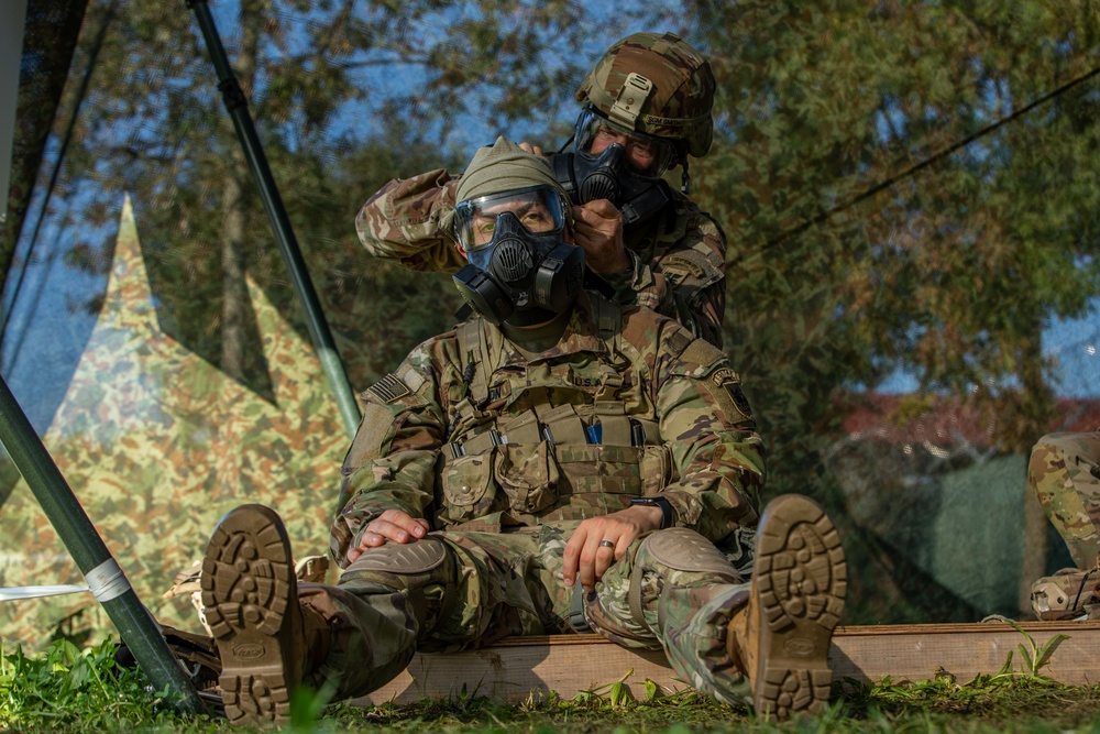 SETAF-AF Soldiers prepare For the Expert Soldier Badge Qualification.