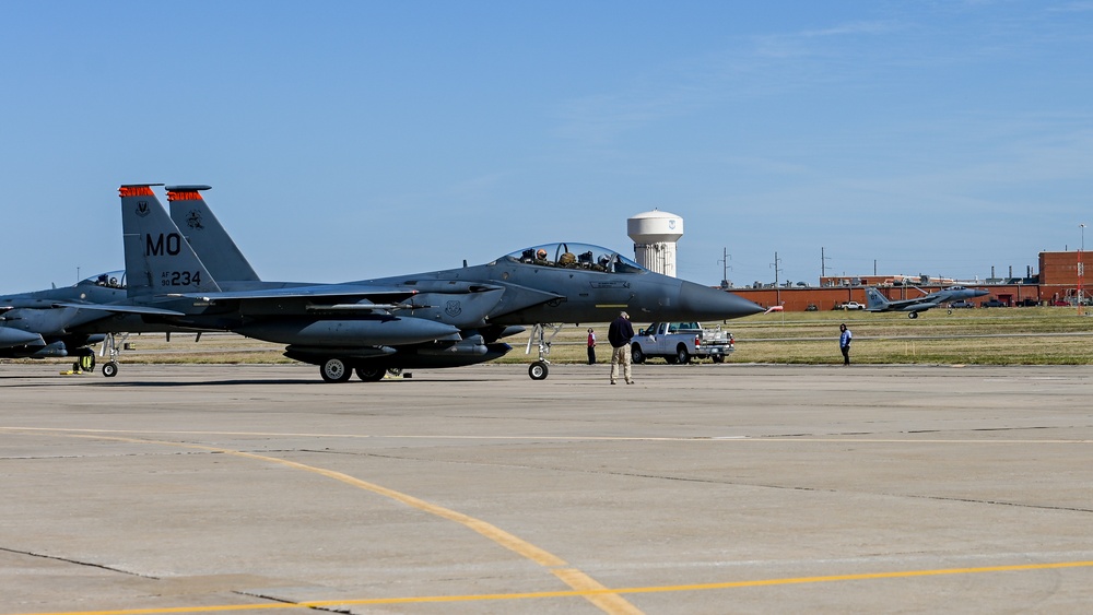 F-15s stop by Tinker