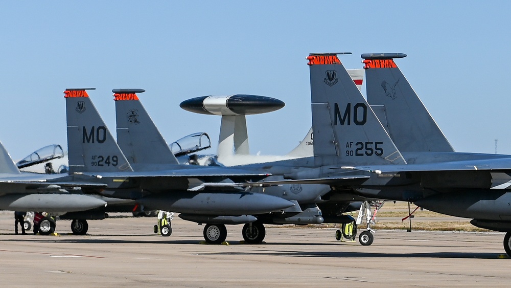 F-15s stop by Tinker