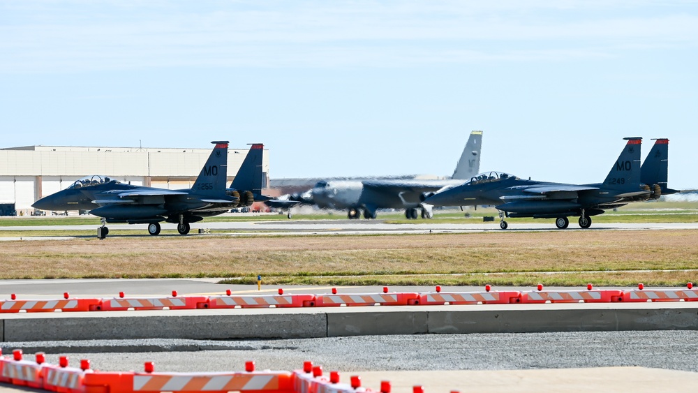 F-15s stop by Tinker