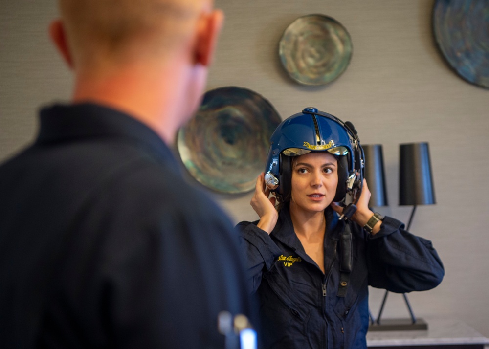 Monica Barbaro Flies with Blue Angels