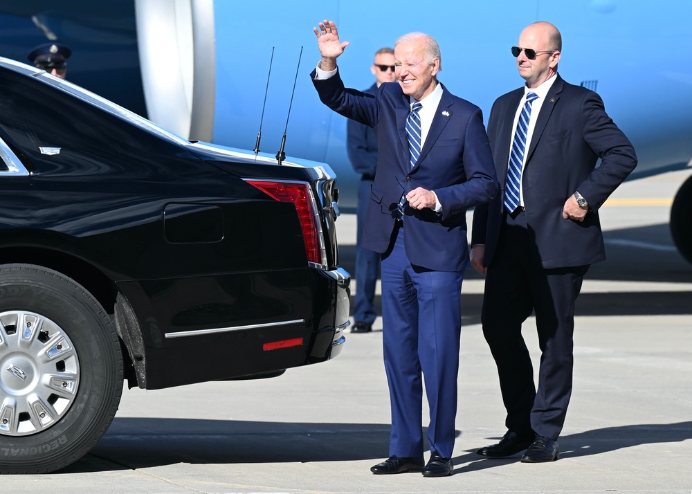 President Joe Biden visits Hancock Field Air National Guard Base