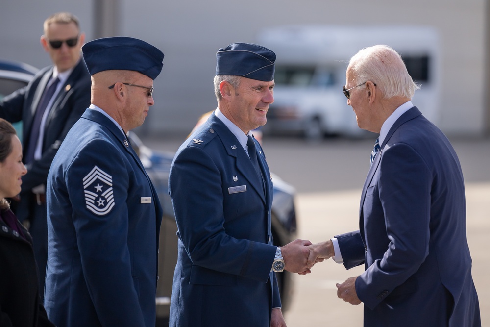 President Joe Biden Visits Hancock Field Air National Guard Base