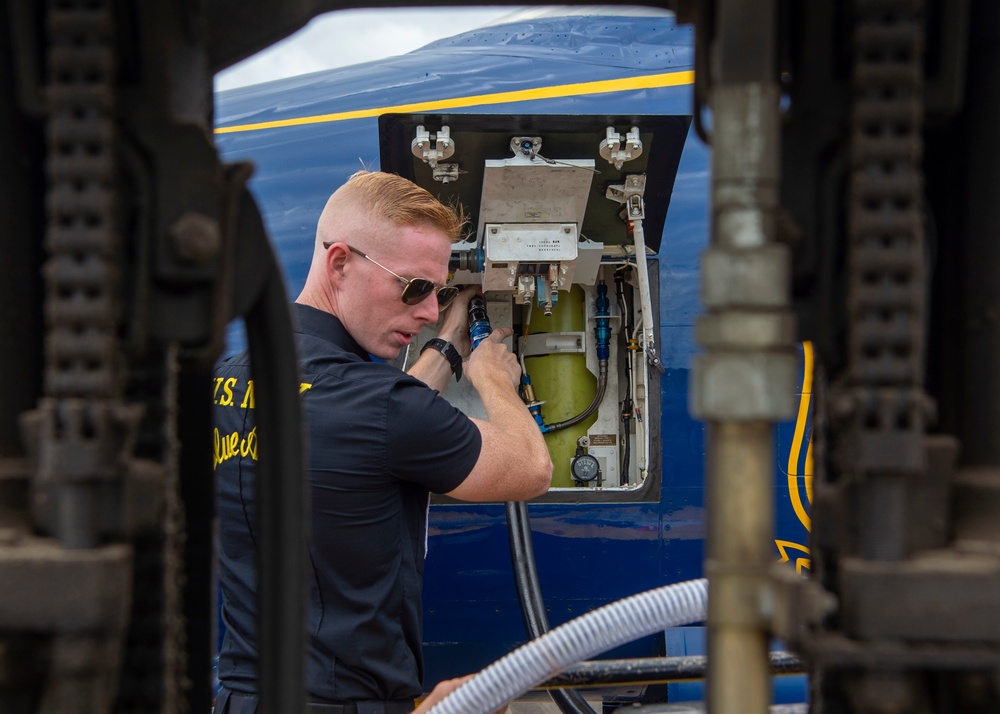 The Navy Flight Demonstration Squadron, the Blue Angels Perform in Vidalia, Georgia