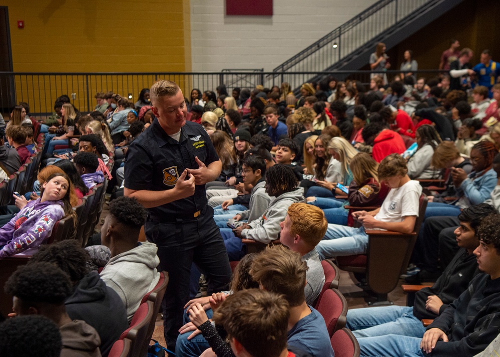 The Navy Flight Demonstration Squadron, the Blue Angels Perform in Vidalia, Georgia