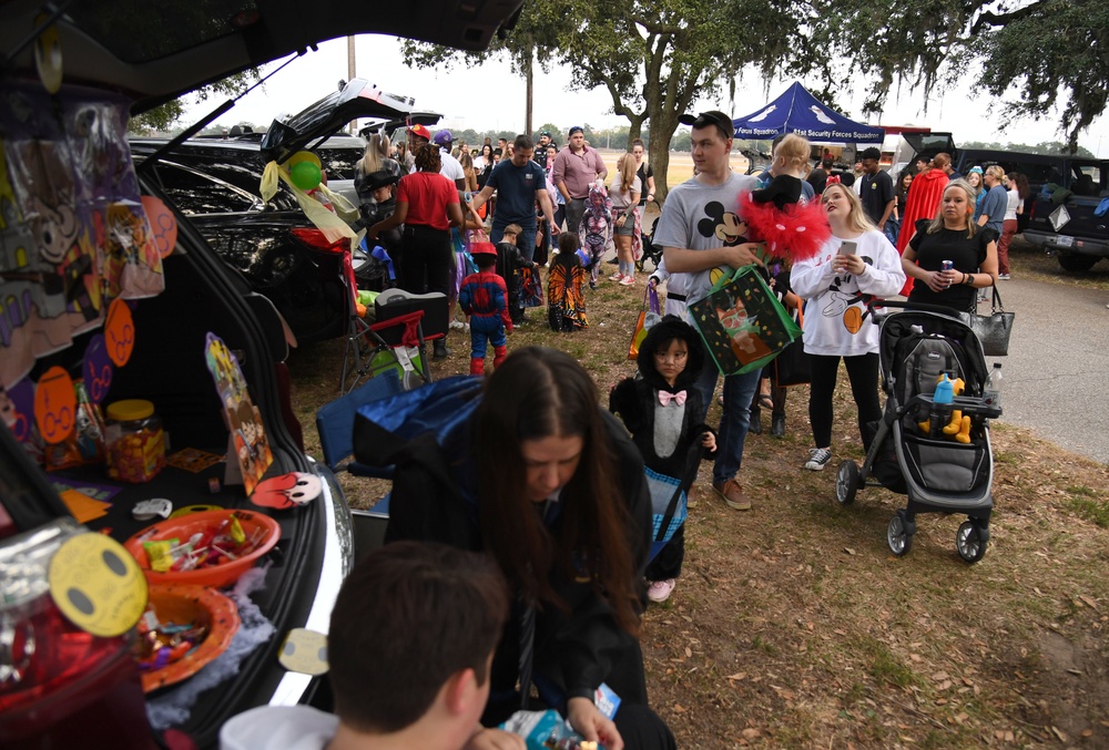 Keesler families attend Ghouls in the Park Halloween event