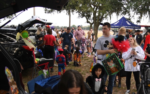 Keesler families attend Ghouls in the Park Halloween event