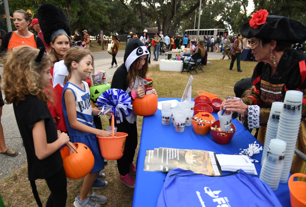 Keesler families attend Ghouls in the Park Halloween event