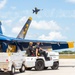 The Navy Flight Demonstration Squadron, the Blue Angels Perform in Vero Beach, Florida