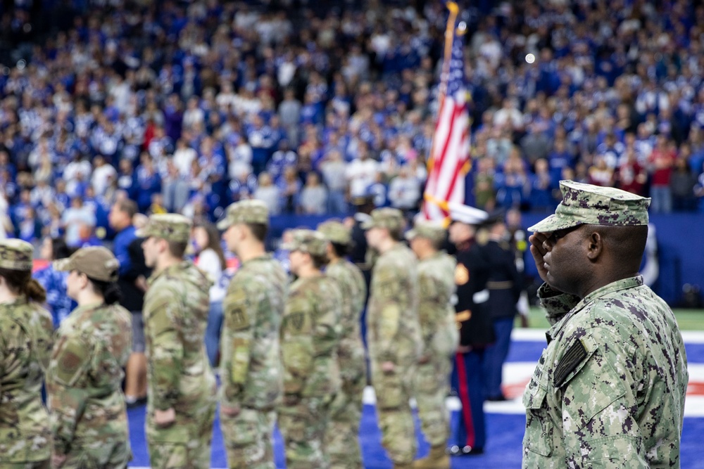 Service Members Support Colts Game Against The Commanders